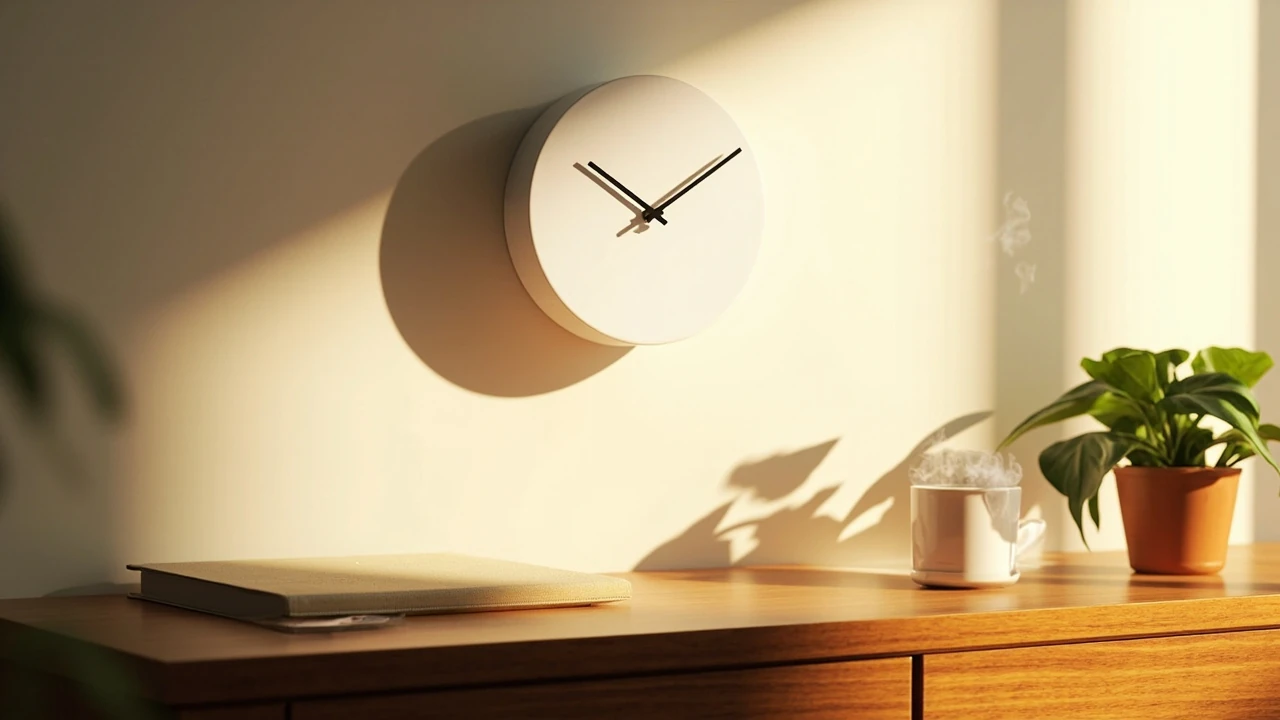 Orologio che segna le 10 10 con luce soffusa, evocando il significato numerologico
